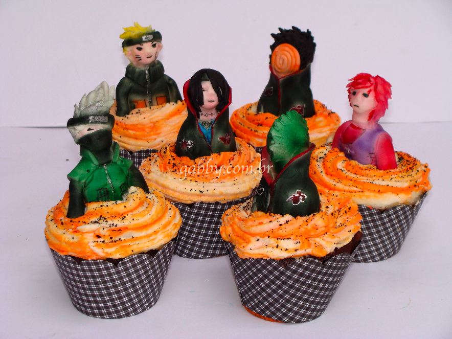 cupcakes Naruto e personagens